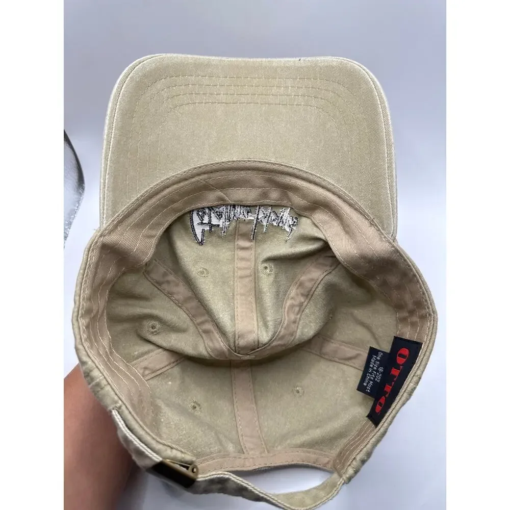 Catalina Island OTTO Adjustable Baseball Hat Cap Khaki Embroidered Brass Buckle